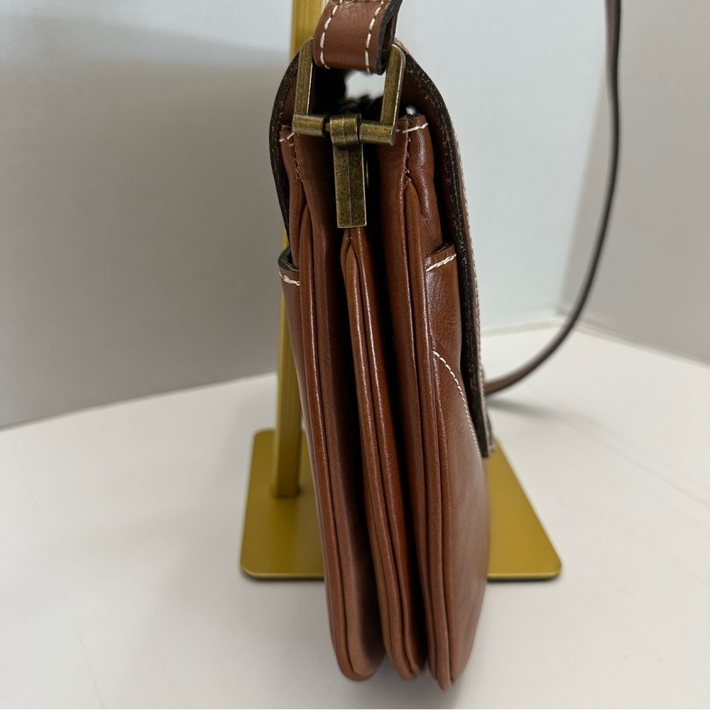 Patricia Nash Alimena Crossbody Shoulder Bag – Brown Leather, Heritage Collectio - Picture 6 of 10